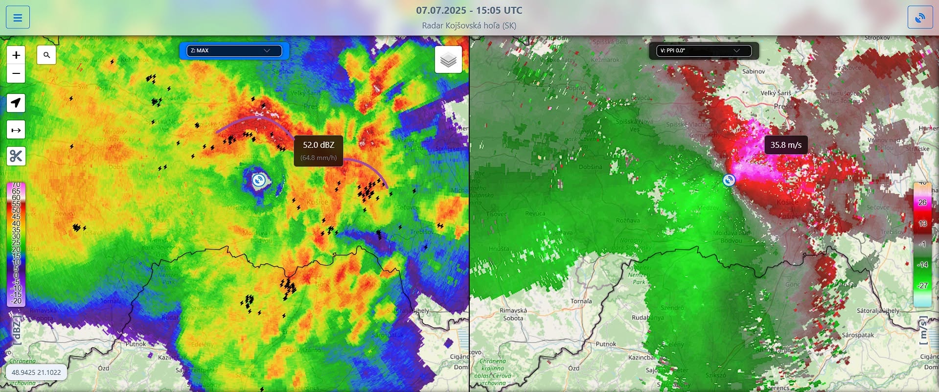 Bow echo a RIJ 7.7.2025